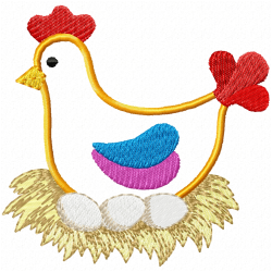 Chickens And Roosters Embroidery Design 12 Chickens And Roosters Embroidery Design 12